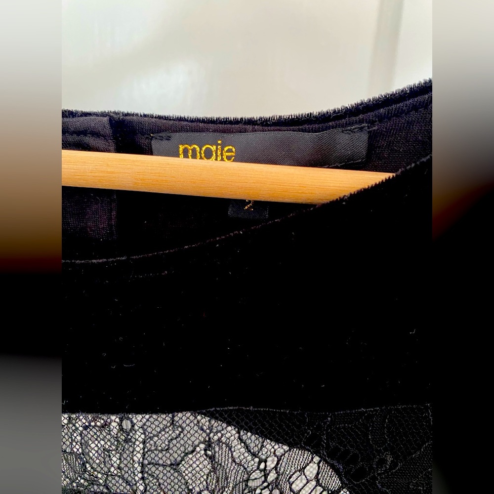 Black velvet dress - Maje - M